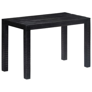 Tavolo da Pranzo Nero 118x60x76 cm in Legno Massello di Mango 247991