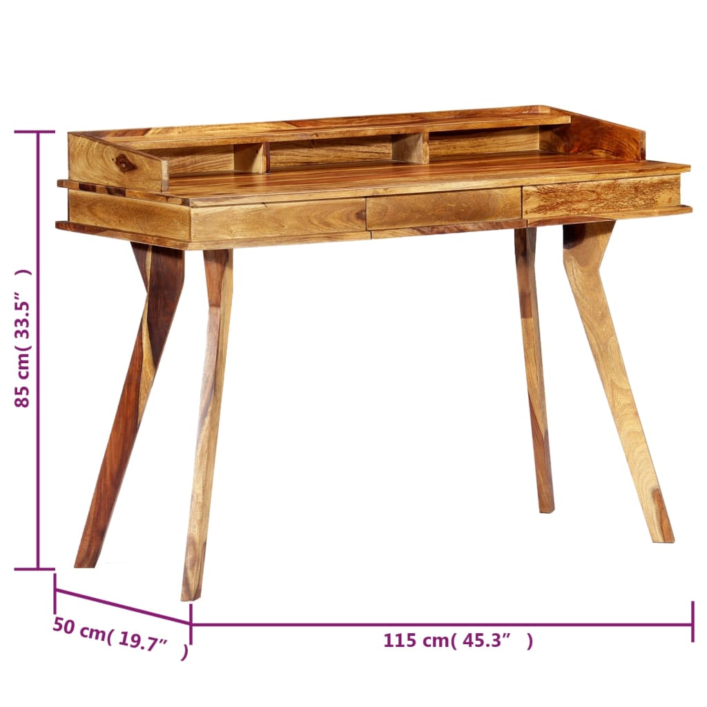 Scrivania 115x50x85 cm in Legno Massello di Sheesham 248001