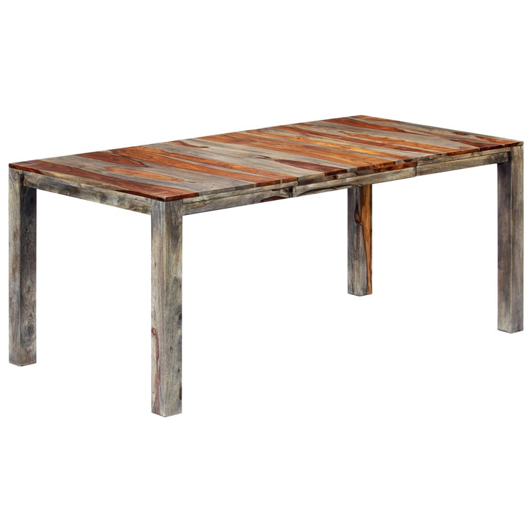 Tavolo da Pranzo Grigio 180x90x76 cm Legno Massello di Sheesham