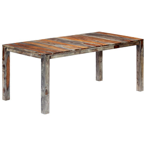 Tavolo da Pranzo Grigio 180x90x76 cm Legno Massello di Sheesham