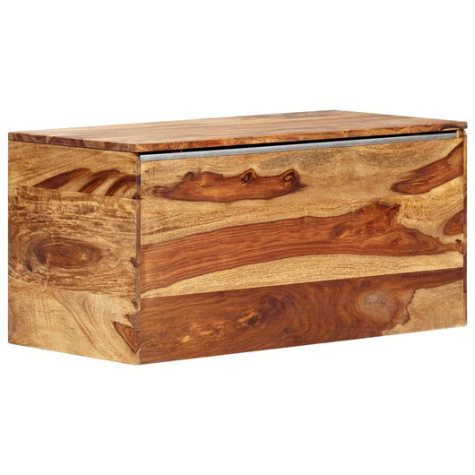 Cassapanca 80x40x40 cm in Legno Massello di Sheesham   cod mxl 129416