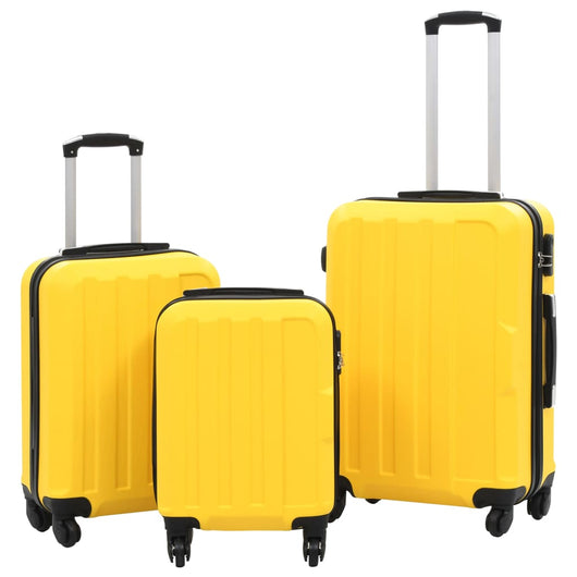 Set Trolley a Custodia Rigida 3 pz Giallo in ABS cod mxl 52575