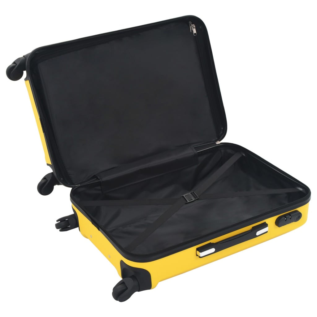 Set Trolley a Custodia Rigida 3 pz Giallo in ABS cod mxl 52575