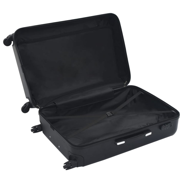 Set Trolley a Custodia Rigida 3 pz Nero in ABS cod mxl 50638