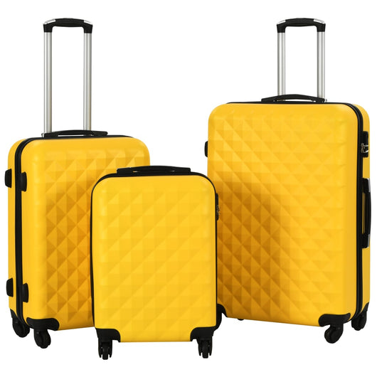 Set Trolley a Custodia Rigida 3 pz Giallo in ABScod mxl 83044