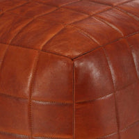 Pouf Tanno 40x40x40 cm in Vera Pelle di Capracod mxl 130143