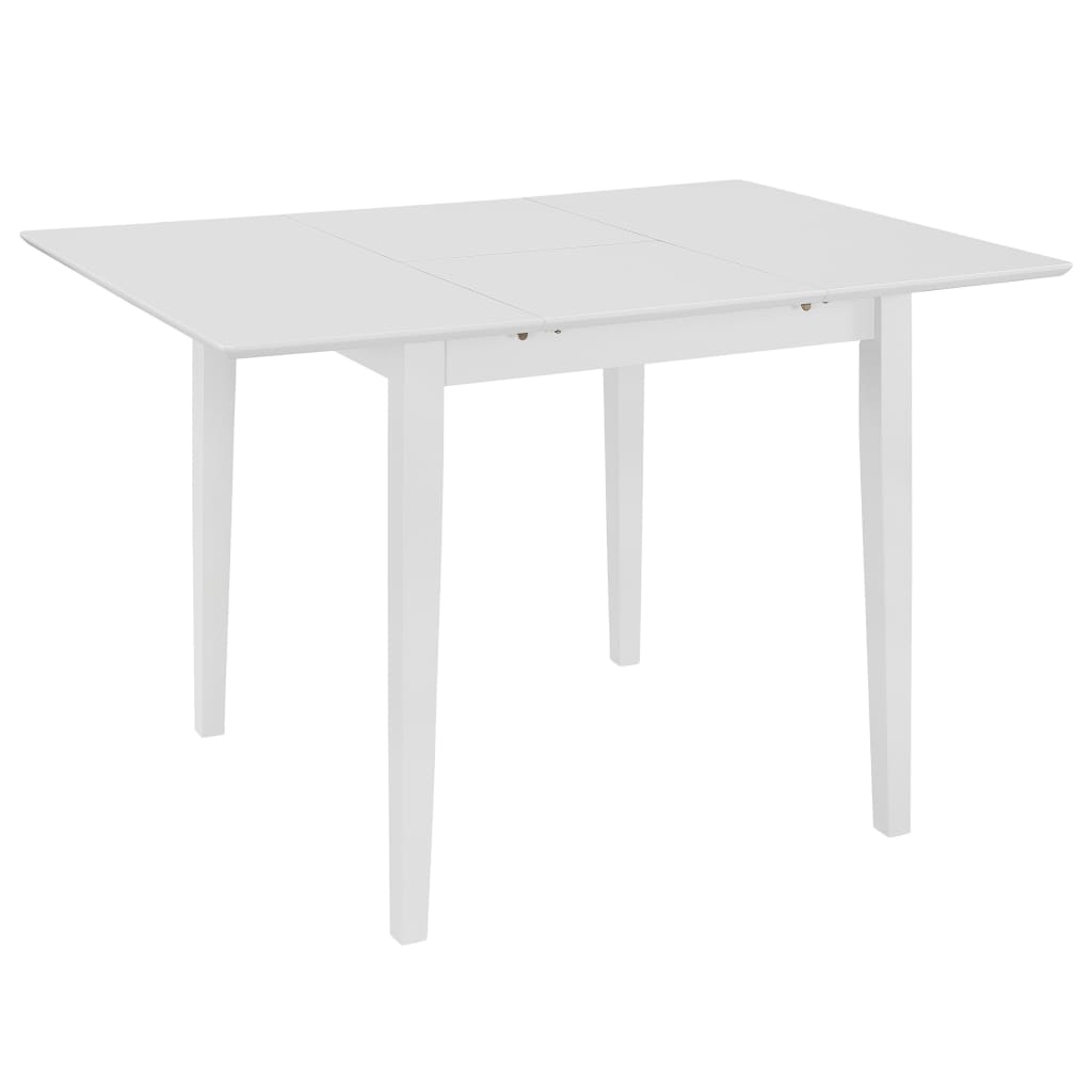 Tavolo da Pranzo Estensibile Bianco (80-120)x80x74 cm in MDF 247626