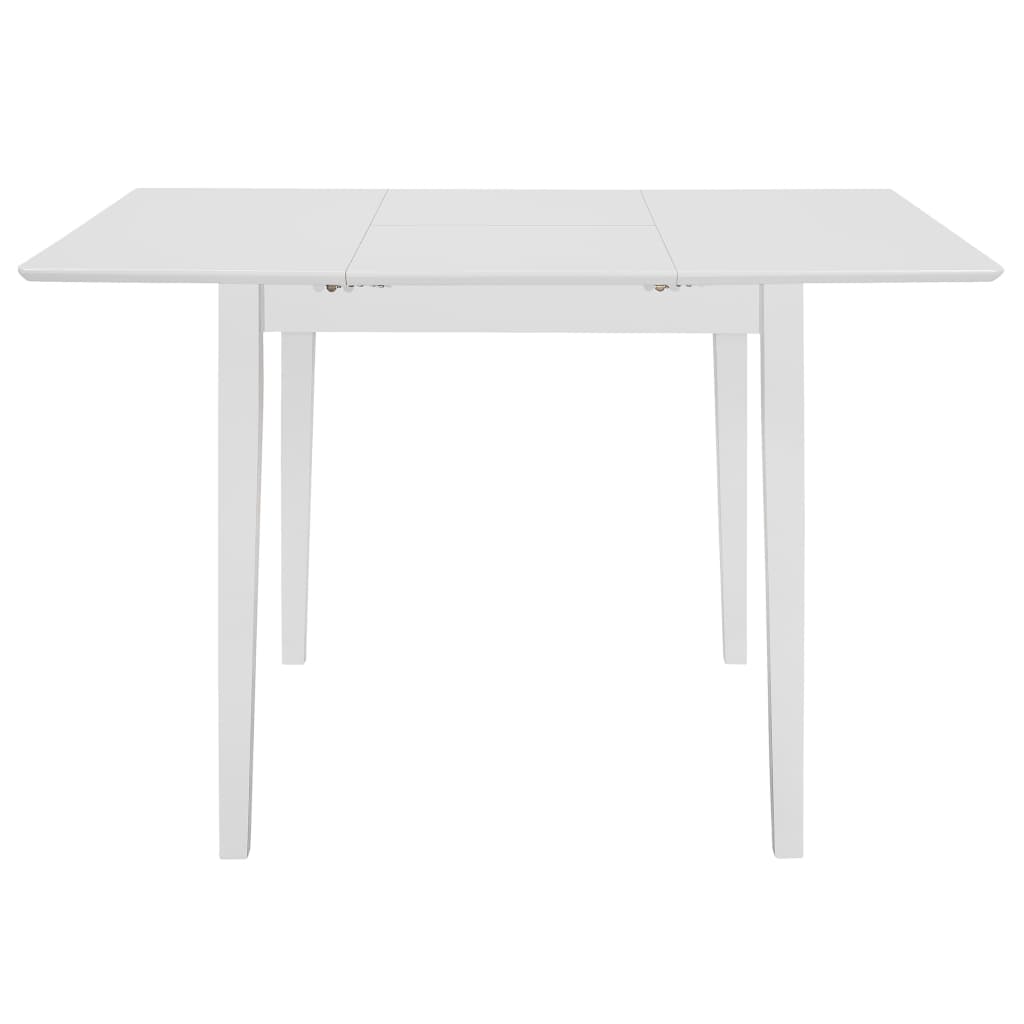 Tavolo da Pranzo Estensibile Bianco (80-120)x80x74 cm in MDF 247626