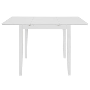 Tavolo da Pranzo Estensibile Bianco (80-120)x80x74 cm in MDF 247626