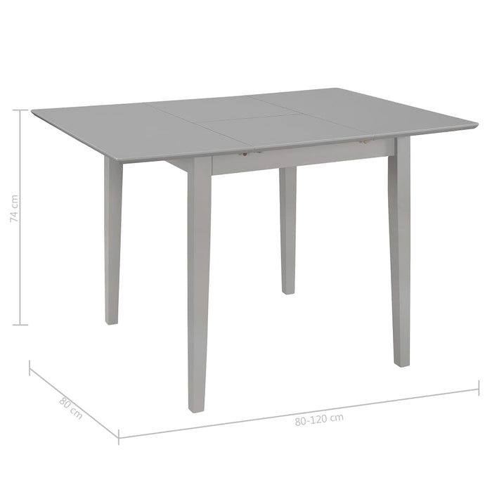 Tavolo da Pranzo Estensibile Grigio (80-120)x80x74 cm in MDF cod mxl 20783