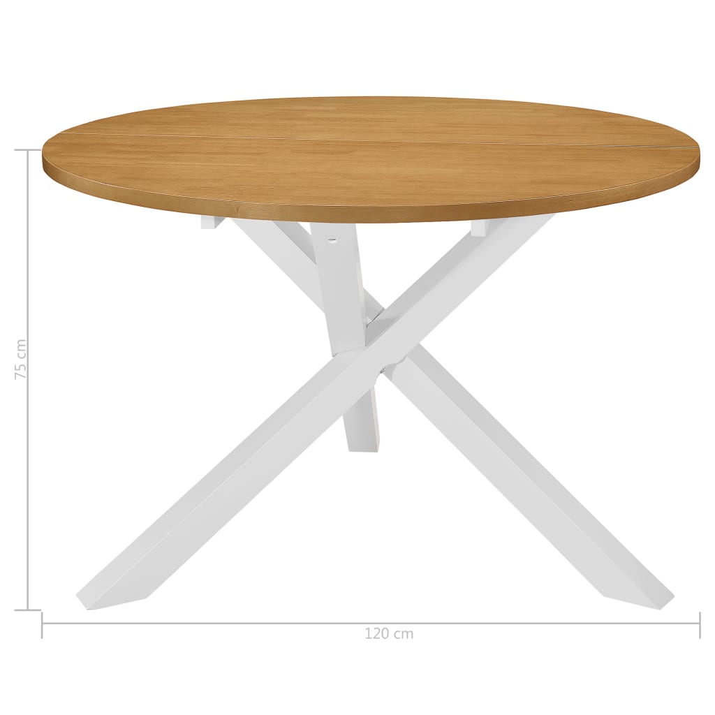 Tavolo da Pranzo Bianco 120x75 cm in MDF 247631