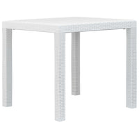 Set Pranzo da Giardino 5 pz in Plastica Stile Rattan Bianco cod mxl 37740