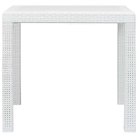 Set Pranzo da Giardino 5 pz in Plastica Stile Rattan Bianco 276108