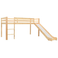 Letto a Castello per Bambini Scivolo e Scala in Pino 97x208cm cod mxl 69642