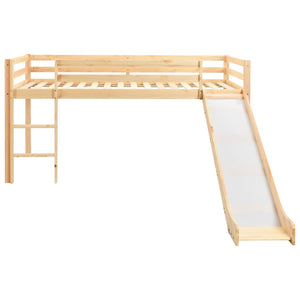 Letto a Castello per Bambini Scivolo e Scala in Pino 97x208cm cod mxl 69642