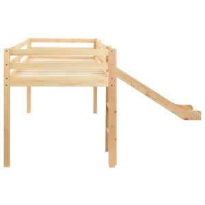 Letto a Castello per Bambini Scivolo e Scala in Pino 97x208cm 282714