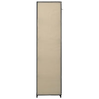 Armadio con Scomparti e Aste Crema 150x45x176 cm in Tessuto 282435