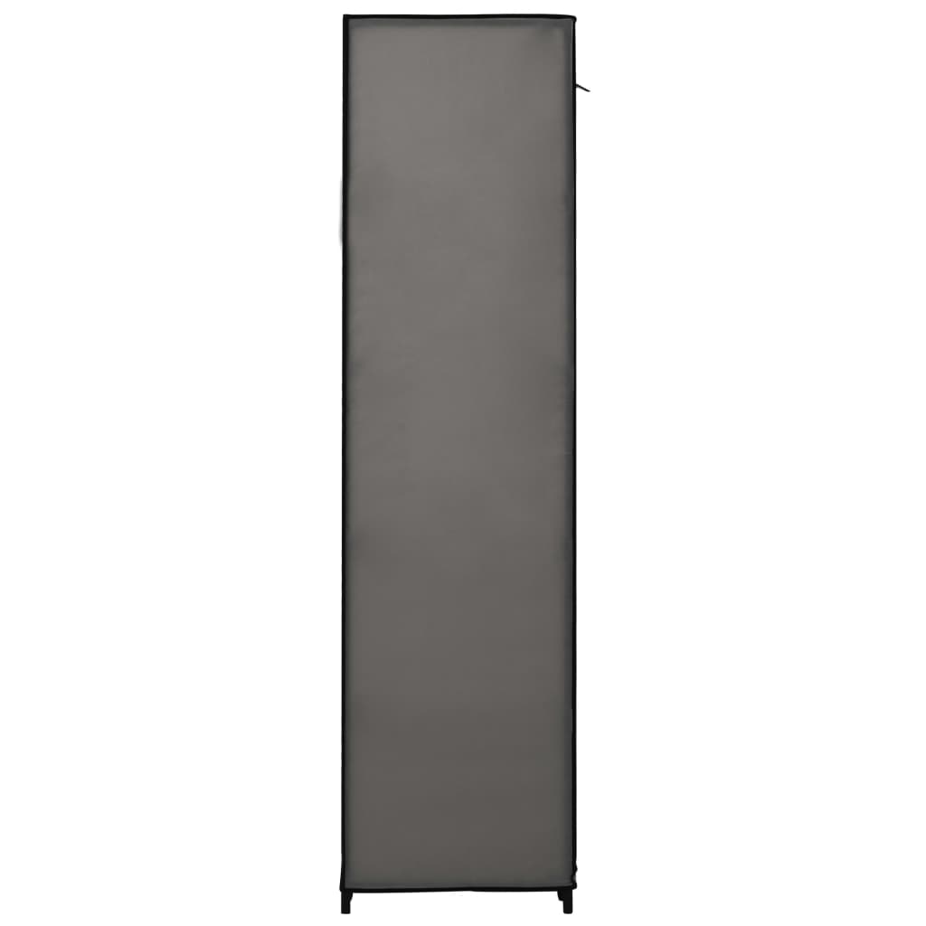 Armadio con Scomparti e Aste Grigio 150x45x176 cm in Tessuto 282436