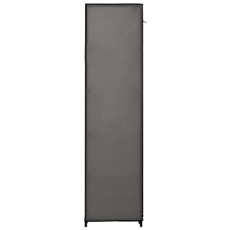 Armadio con Scomparti e Aste Grigio 150x45x176 cm in Tessuto 282436