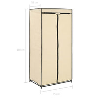 Armadio 2 pz Crema 75x50x160 cm 282443