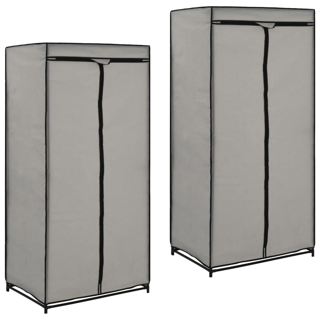 Armadio 2 pz Grigio 75x50x160 cmcod mxl 106138