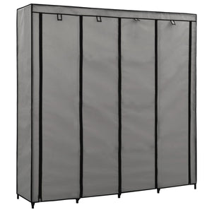 Guardaroba con 4 Scomparti Grigio 175x45x170 cm 282448