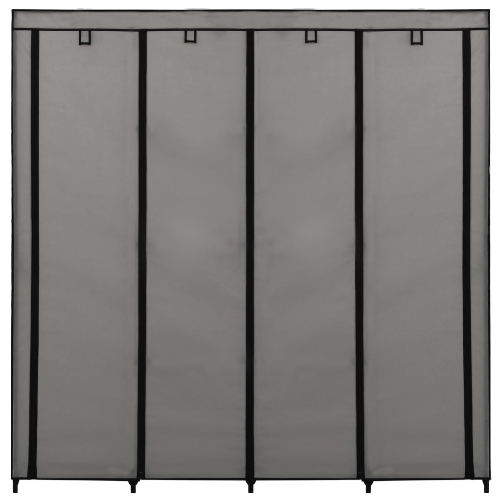 Guardaroba con 4 Scomparti Grigio 175x45x170 cm cod mxl 67314