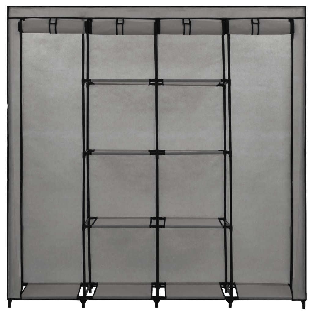 Guardaroba con 4 Scomparti Grigio 175x45x170 cm 282448