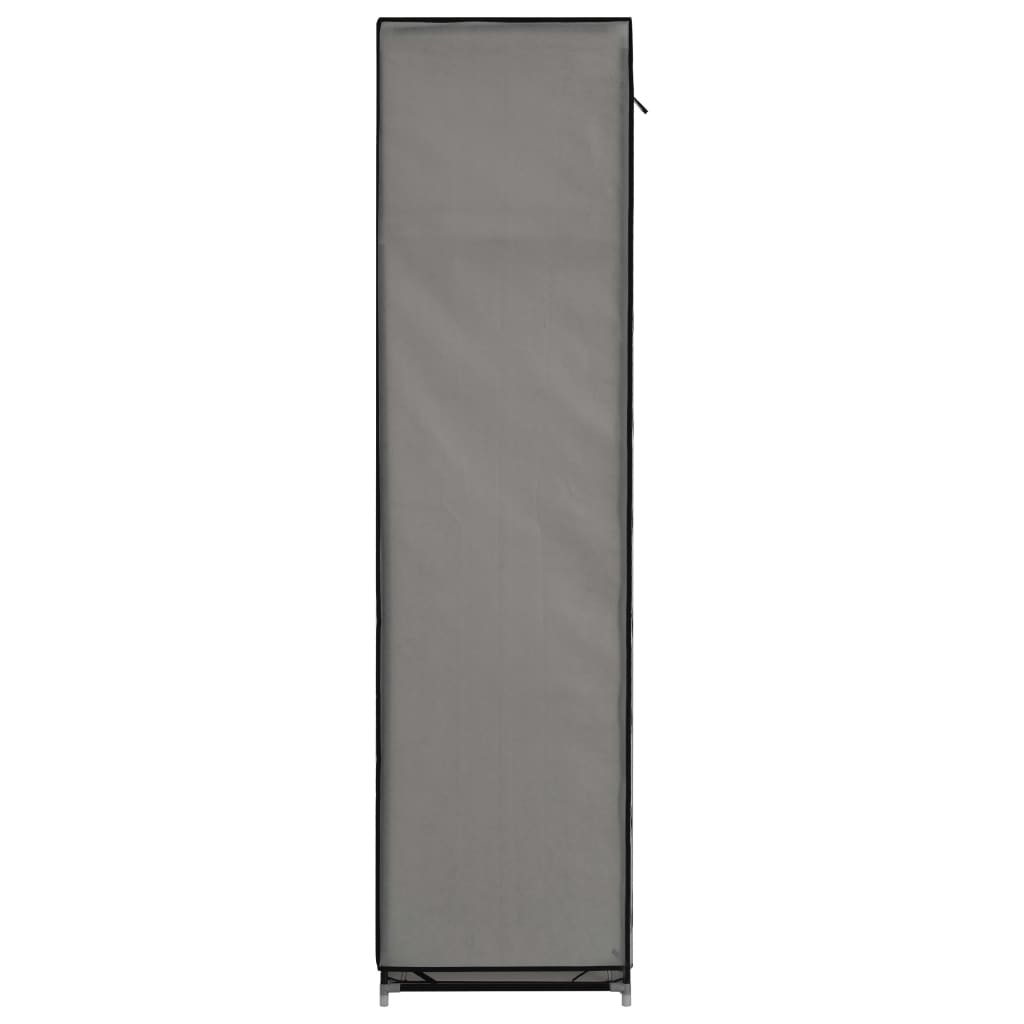 Armadio con Scomparti e Aste Grigio 150x45x175 cm in Tessuto 282456