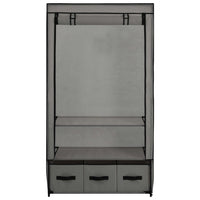 Armadio Grigio 87x49x159 cm in Tessuto 282460