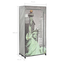 Armadio New York 75x45x160 cm in Tessuto cod mxl 67230