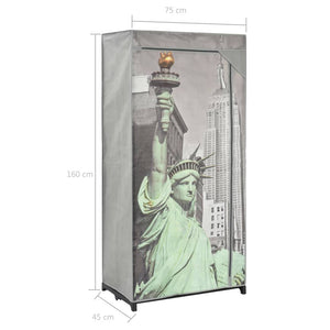 Armadio New York 75x45x160 cm in Tessuto cod mxl 67230