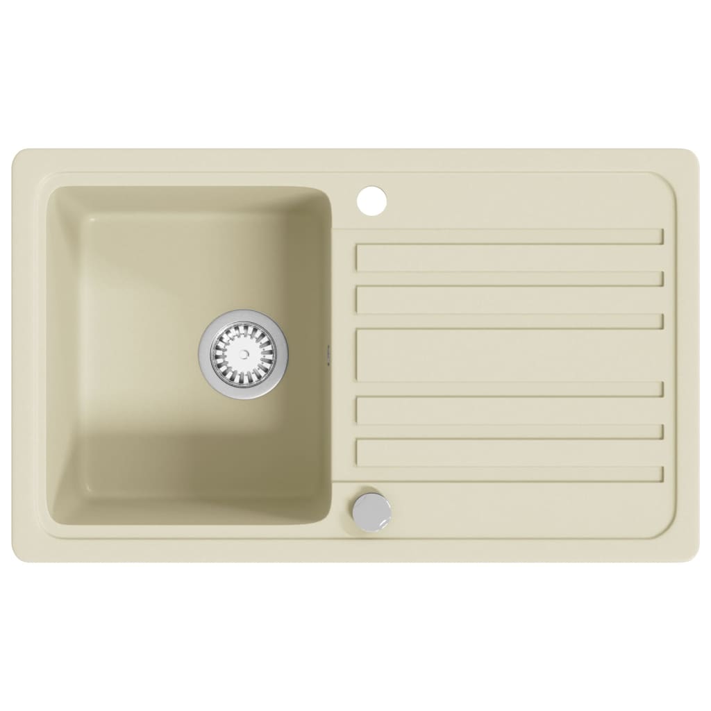 Lavello da Cucina in Granito Vasca Singola Beige cod mxl 30505