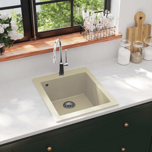 Lavello da Cucina in Granito Vasca Singola Beige 144850