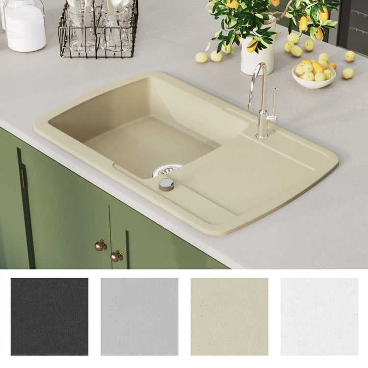 Lavello da Cucina in Granito Vasca Singola Beige cod mxl 34987