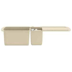 Lavello da Cucina in Granito Vasca Doppia Beige cod mxl 39809