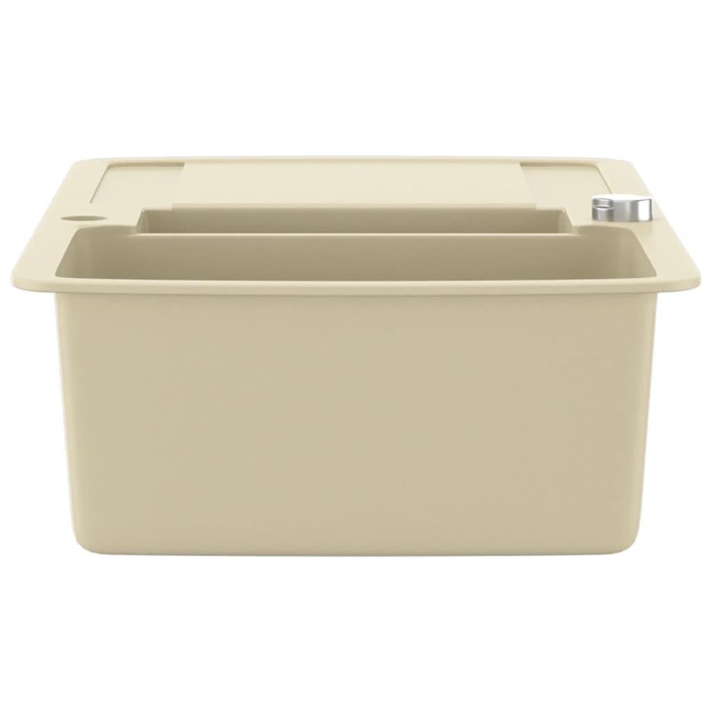 Lavello da Cucina in Granito Vasca Doppia Beige 144854