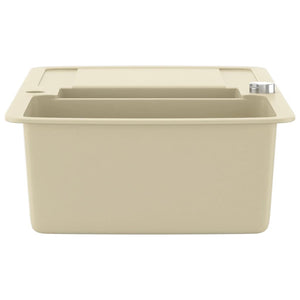 Lavello da Cucina in Granito Vasca Doppia Beige 144854