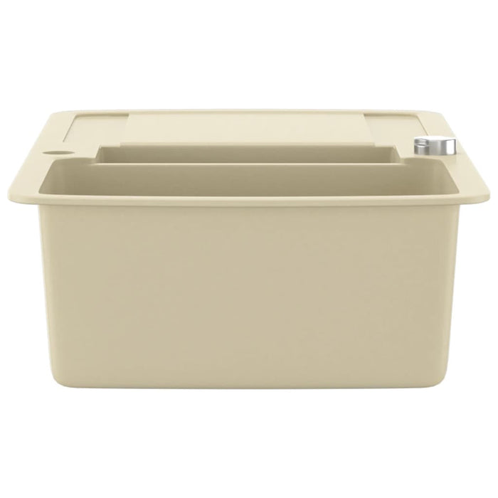 Lavello da Cucina in Granito Vasca Doppia Beige 144854