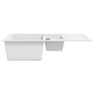 Lavello da Cucina in Granito Vasca Doppia Bianco cod mxl 65979