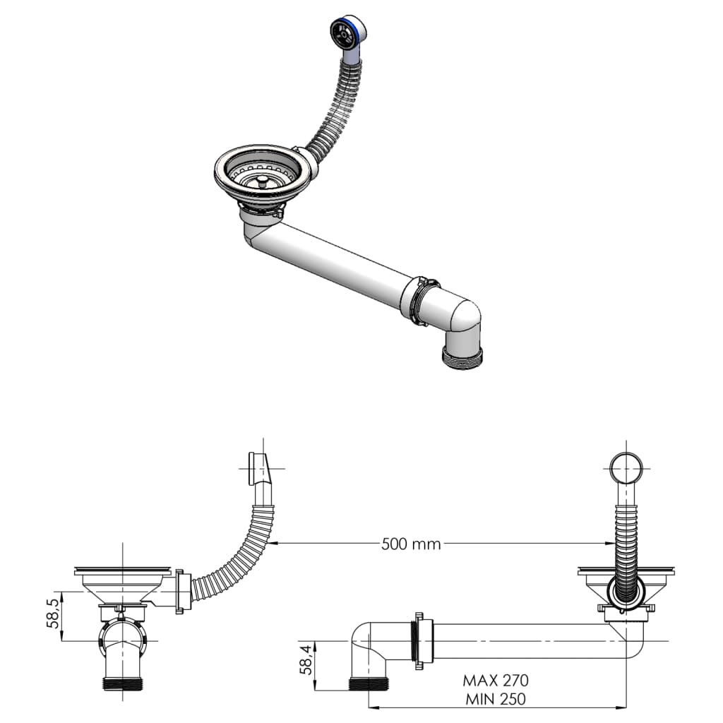 Lavello da Cucina in Granito Vasca Singola Bianco cod mxl 46712