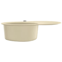 Lavello da Cucina in Granito Vasca Singola Ovale Beige 144866