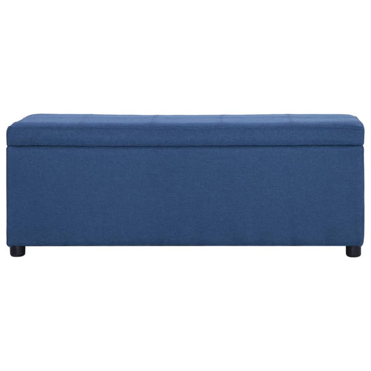 Panca con Vano Portaoggetti 116 cm Blu in Poliestere 281321