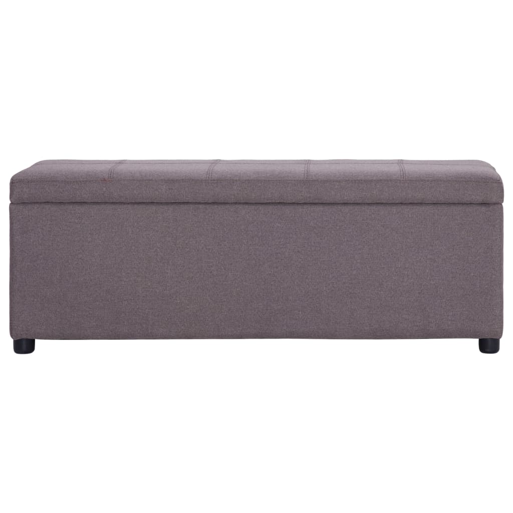 Panca con Vano Portaoggetti 116 cm Grigio Talpa in Poliestere 281326