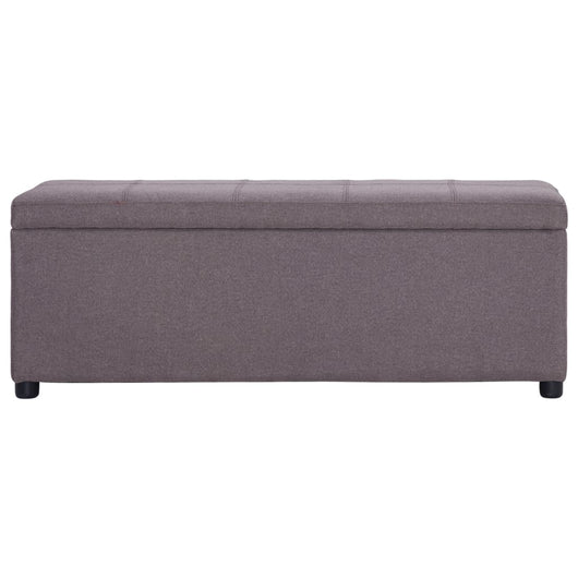 Panca con Vano Portaoggetti 116 cm Grigio Talpa in Poliestere 281326