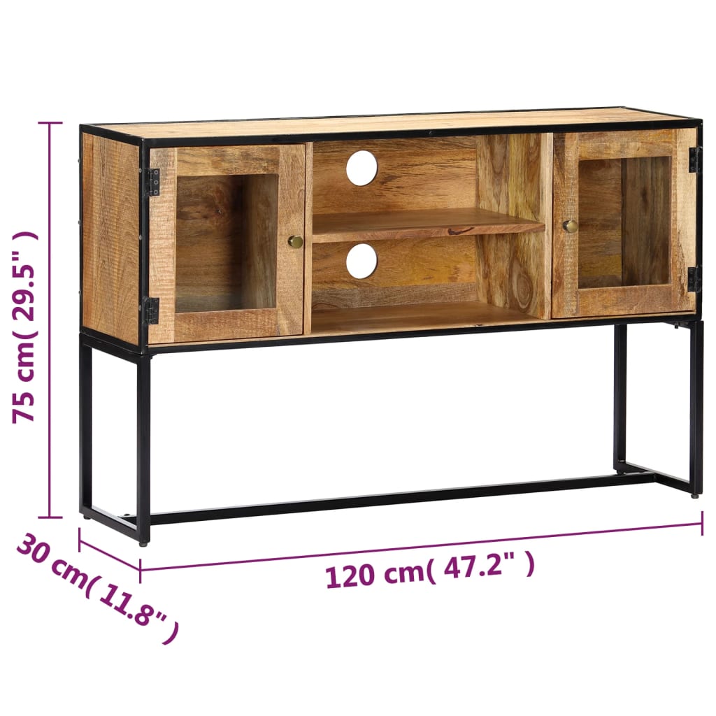 Mobile Porta TV 120x30x75 cm in Legno Massello di Recupero cod mxl 16947