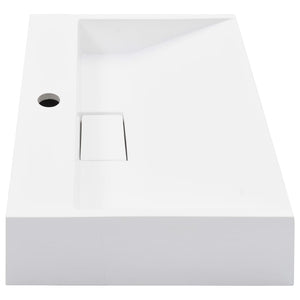 Lavandino 50x38x13 cm Blocco in Marmo/Minerale Bianco cod mxl 45667