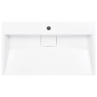 Lavandino 80x46x11 cm Blocco in Marmo/Minerale Bianco cod mxl 48933