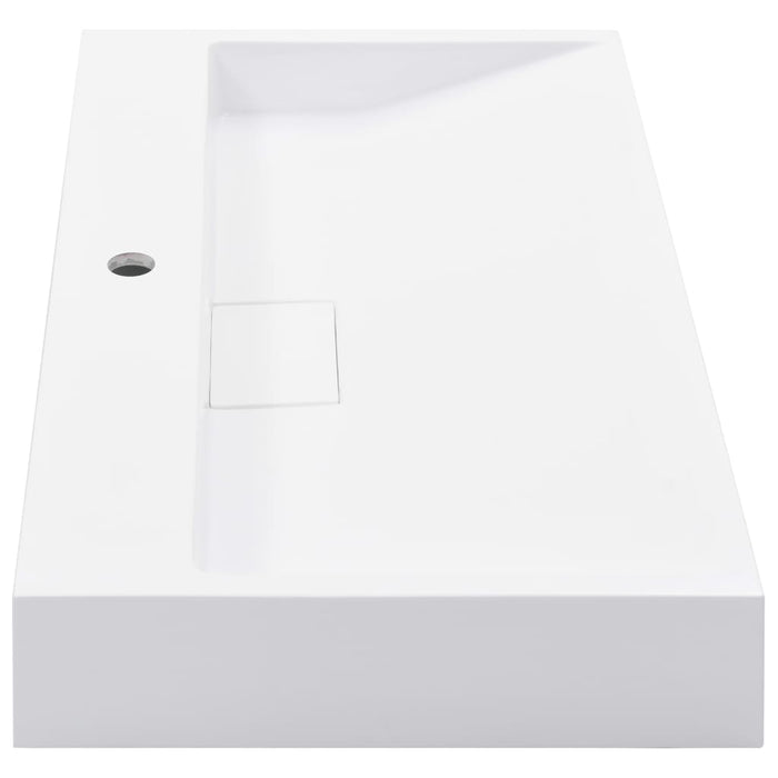 Lavandino 80x46x11 cm Blocco in Marmo/Minerale Bianco cod mxl 48933