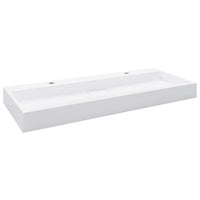 Lavandino 120x46x11 cm Blocco in Marmo/Minerale Bianco cod mxl 49563